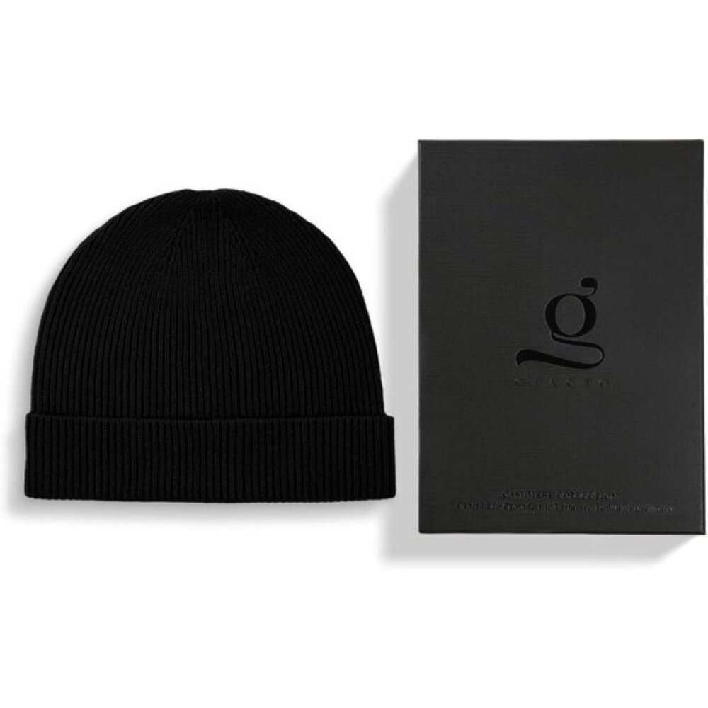 ⚡Women Black 100% Pure Mongolian Cashmere Knit Hat Ultra Soft Winter Beanie - Picture 8 of 9